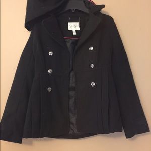 Jessica Simpson Girls Double Breasted Peacoat